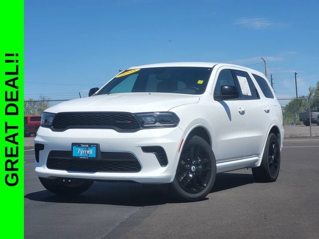 2025 Dodge Durango GT in White — front three-quarter view
