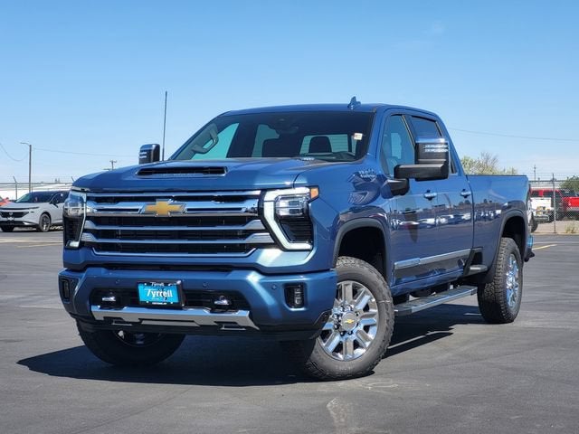 2026 Chevrolet Silverado 2500 HD High Country in Lakeshore Blue Metallic — front three-quarter view