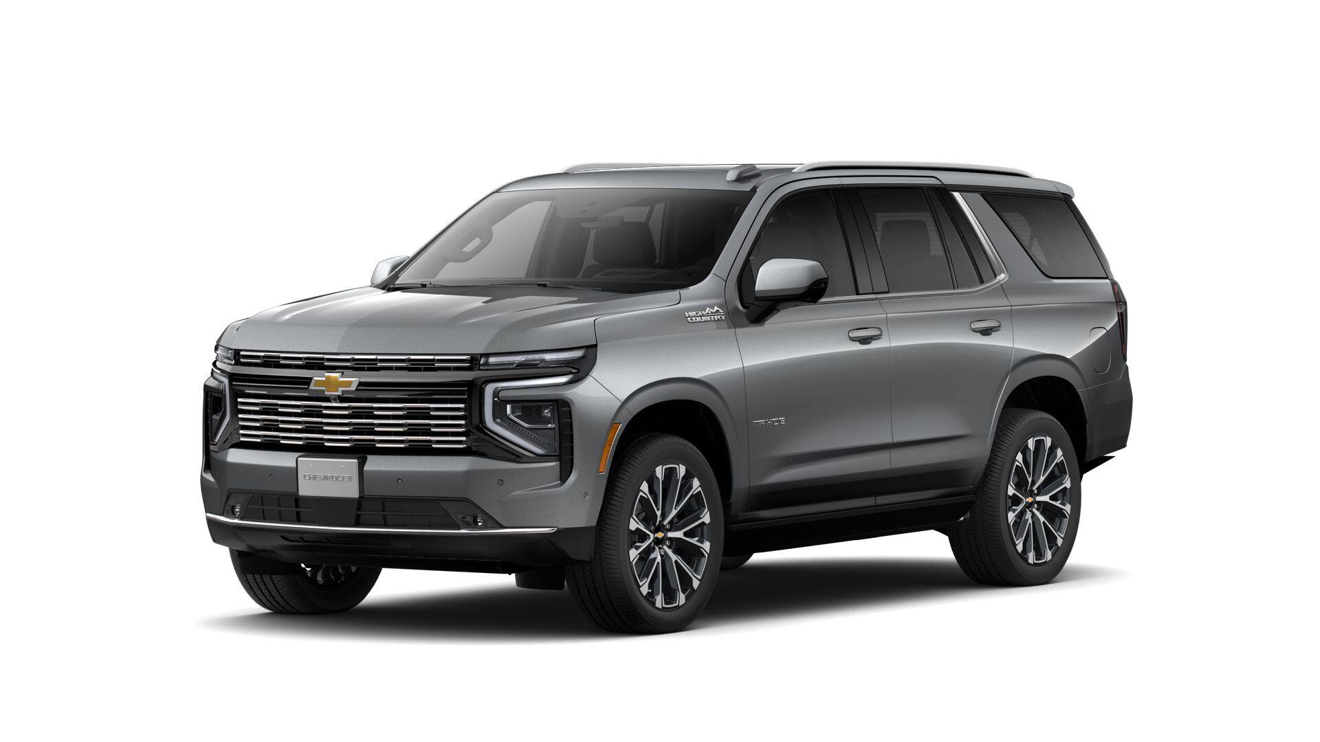 2026 Chevrolet Tahoe High Country in Sterling Gray Metallic — front three-quarter view