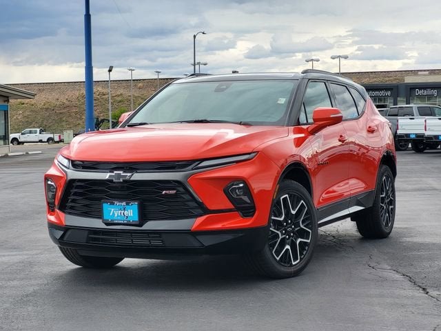 2026 Chevrolet Blazer RS in Habanero Orange — front three-quarter view