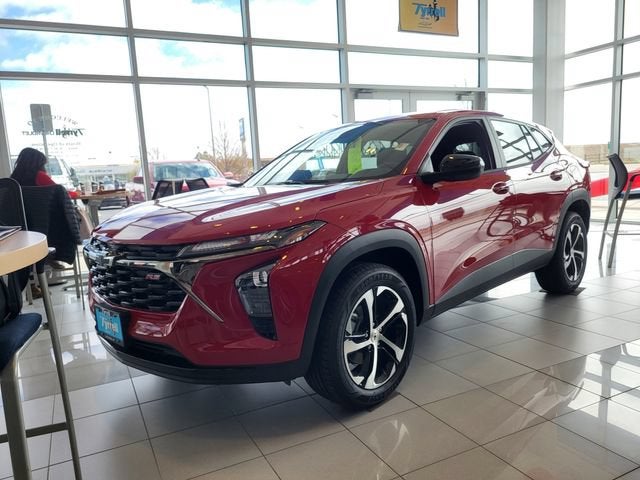 2026 Chevrolet Trax 1RS in Apex Red — front three-quarter view