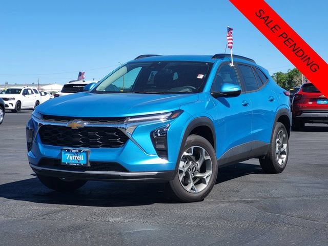 2026 Chevrolet Trax LT in Marina Blue Metallic — front three-quarter view